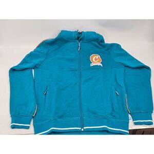 COOKIES SF Mens Large Aqua Embroidered Logo LOUD PACK Full Zip Hoodie